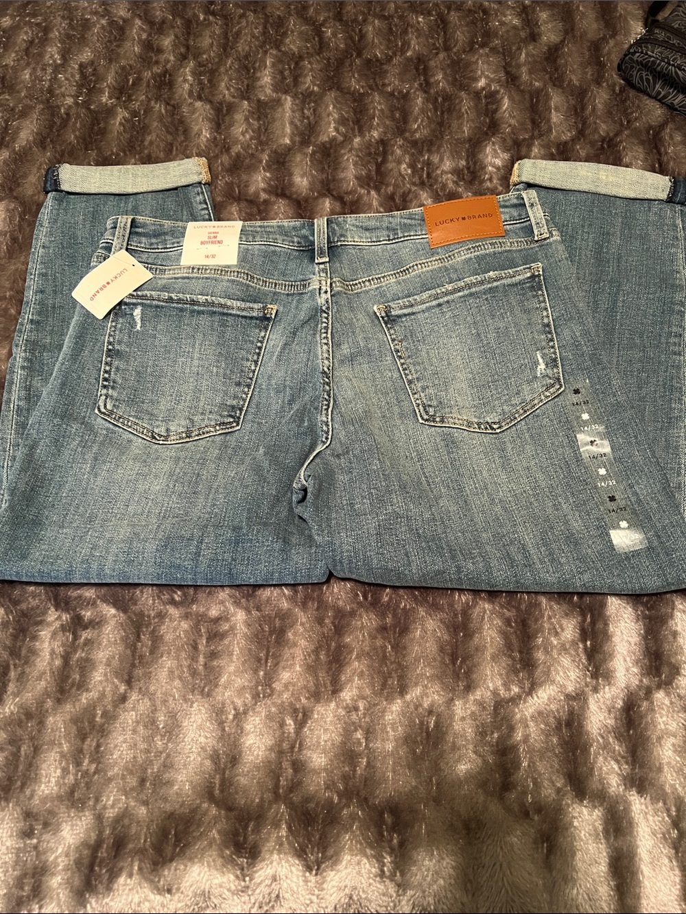 Women’s Lucky Brand Sienna Slim Boyfriend with Cuffed Hem, size 14/32 - Picture 2 of 5